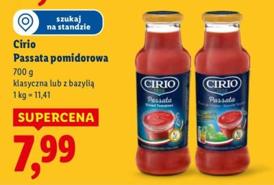 Passata pomidorowa z bazylią promocja w Lidl