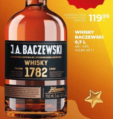Whisky Baczewski 0,7 L promocja w Duży Ben