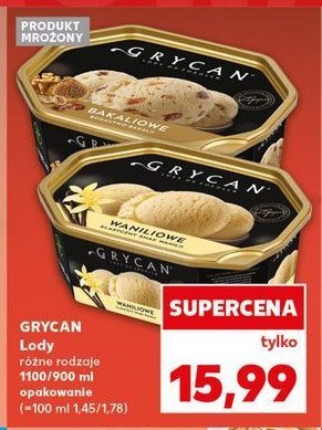 Lody waniliowe Grycan promocja