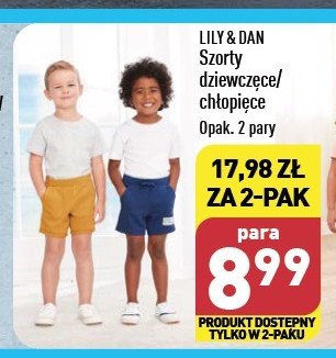 Szorty chłopięce Lily & dan promocja