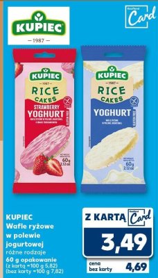 Wafle ryżowe KUPIEC w polewie jogurtowej różne rodzaje 60 g promocja w Kaufland