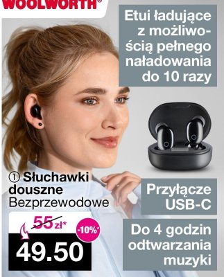 Słuchawki douszne bezprzewodowe promocja w Woolworth