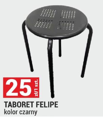 Taboret FELIPE kolor czarny promocja w Merkury Market