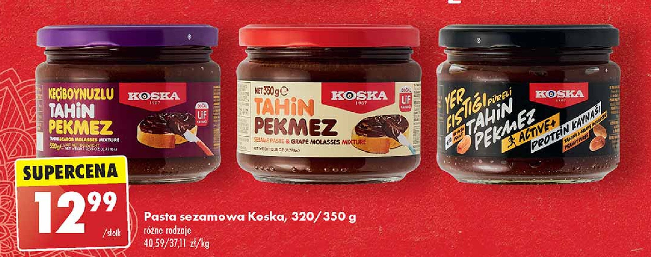 Pasta sezamowa z melasą winogronową Koska promocja