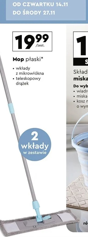 Mop płaski + 2 wkłady promocja w Biedronka