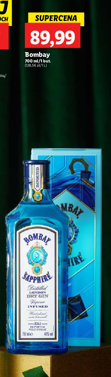 Gin Bombay sapphire promocja w Lidl