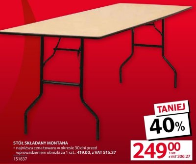 Stół składany Montana promocja w Selgros