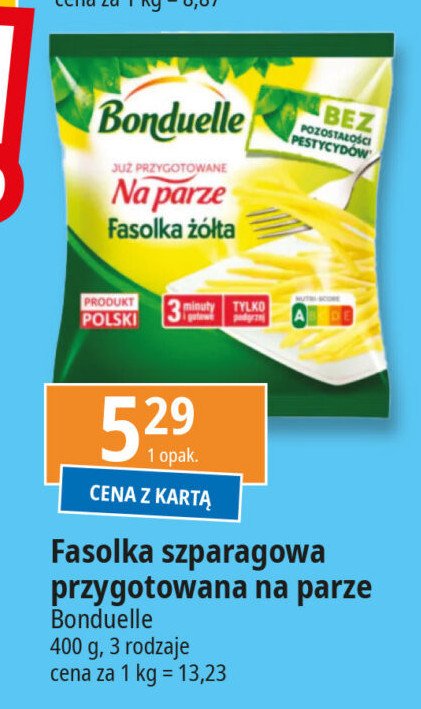 Fasolka szparagowa żółta Bonduelle gotowane na parze promocja