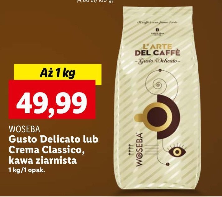 Kawa Woseba crema classico promocja