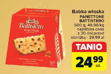 Panettone classico Battistero promocja w Carrefour