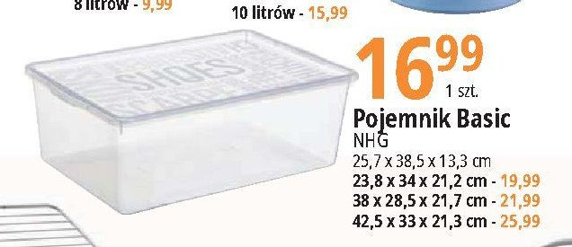 Pojemnik basic 23.8 x 34 x 21.2 cm Nhg promocja