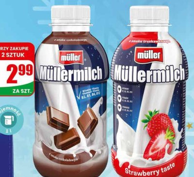 Mleko Müllermilch czekoladowe promocja w Dino