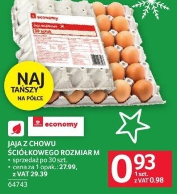 Jaja z chowu ściółkowego rozmiar M promocja w Selgros
