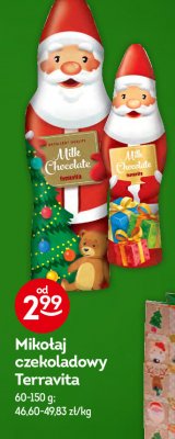 Mikołaj z mlecznej czekolady Terravita promocja