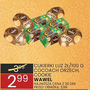 Cukierki luz 2l/100 g cocoach orzech, krówkie wawel promocja w Wafelek