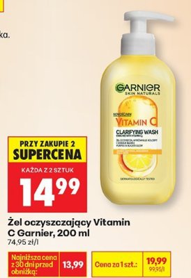 Żel oczyszczający Vitamin C Garnier 200 ml promocja w Biedronka