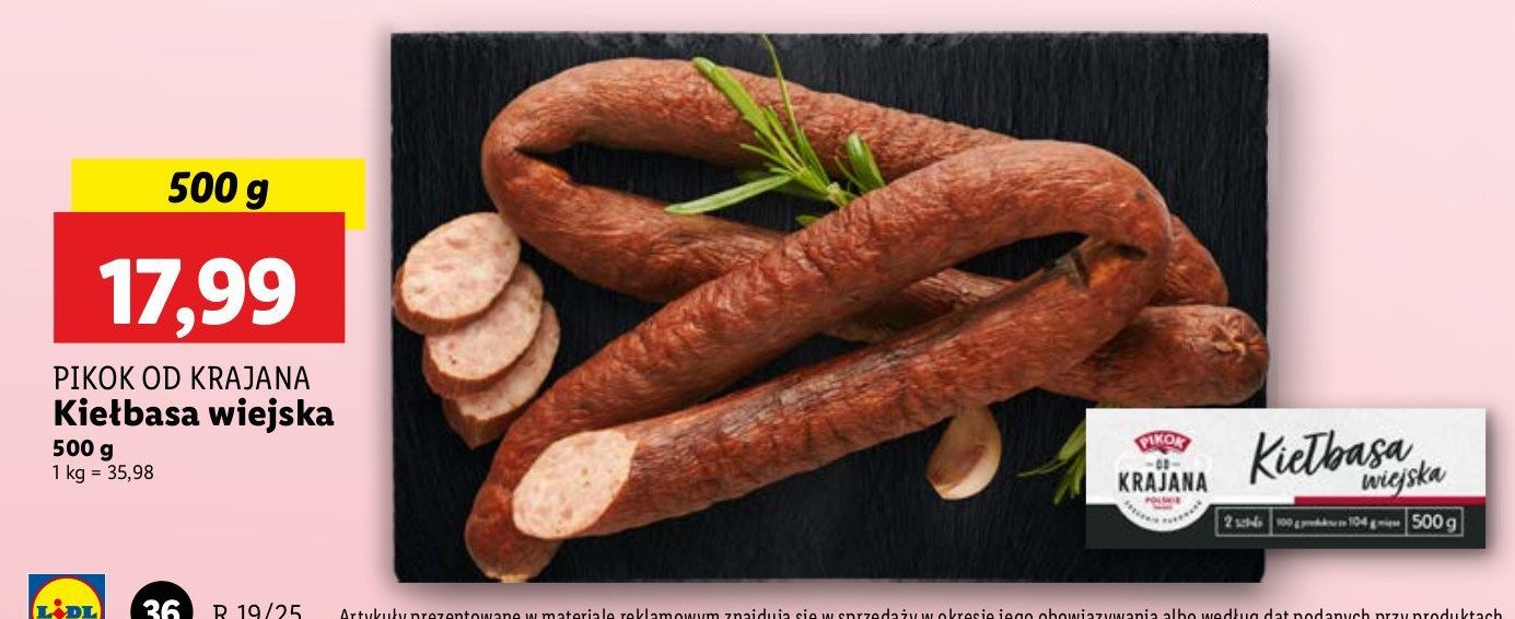 Kie艂basa wiejska Pikok od krajana promocja