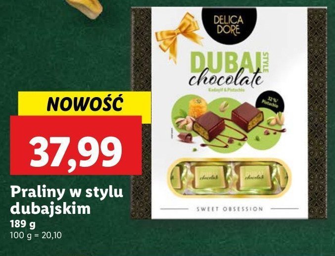 Praliny w stylu dubajskim Delicadore promocja