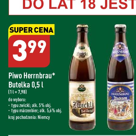 Piwo HERRNBRAU ZWICKL promocja