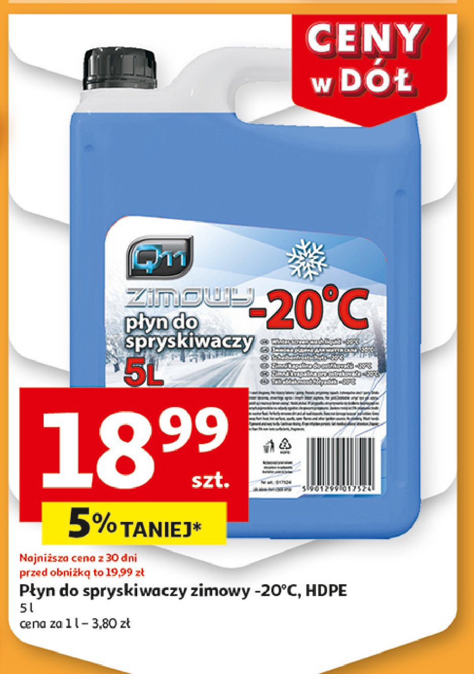 Płyn do spryskiwaczy -20 Q11 promocja w Auchan