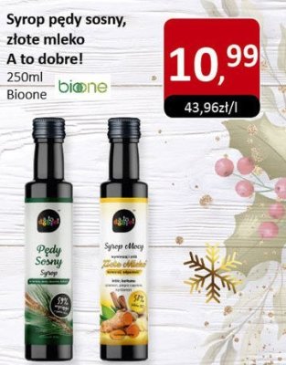 Syrop pędy sosny, złote mleko A to dobre! Bioone 250ml promocja w Market Point