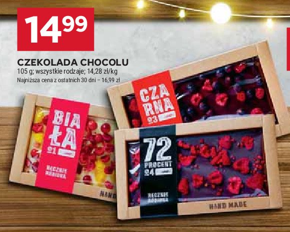 Czekolada czarna maliny i czarna porzeczka Chocolu promocja