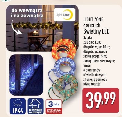 Łańcuch Świetlny LED Light Zone promocja w Aldi