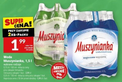 Woda Muszynianka, 1,5 l promocja w Twój Market