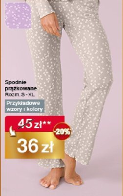 Piżama spodnie prążkowane rozm. S-XL przykładowe wzory i kolory promocja w Woolworth