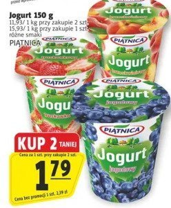Jogurt 150 g PIĄTNICA - różne smaki promocja w Prim Market