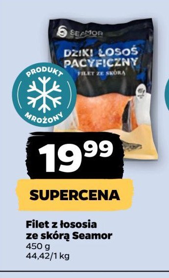 Dziki łosoś pacyficzny filet ze skórą SEAMOR promocja w Netto