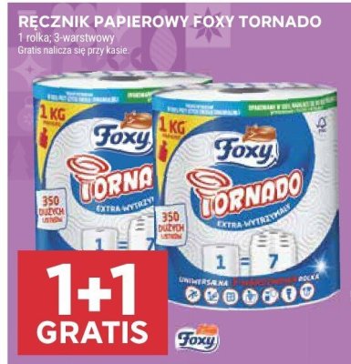 Ręcznik papierowy Foxy Tornado 1 rolka, 3-warstwowy promocja w Stokrotka