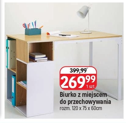 Biurko z miejscem do przechowywania 120 x 75 x 60 cm promocja