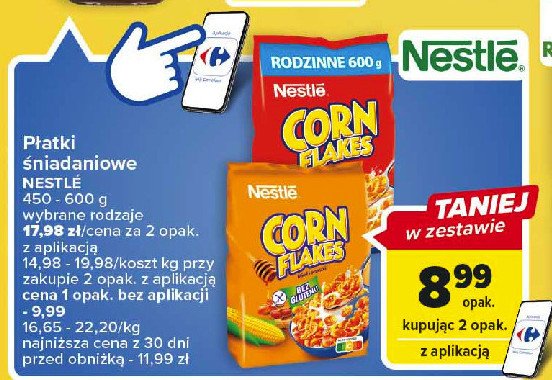 P艂atki 艣niadaniowe bez glutenu z miodem Nestle corn flakes Corn flakes (nestle) promocja