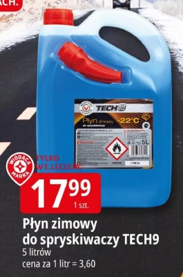 Płyn zimowy do spryskiwaczy TECH9 5 litrów promocja w Leclerc
