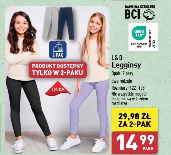 Legginsy 122-158 L&d promocja