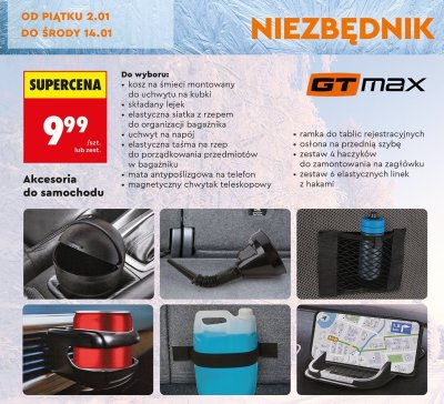 Kosz na śmieci montowany do uchwytu na kubki GTmax promocja w Biedronka