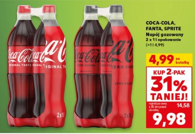 Napój gazowany Fanta 2x1l promocja w Kaufland