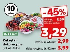 Zakrętki do słoików dekorowane 82 mm promocja w Kaufland