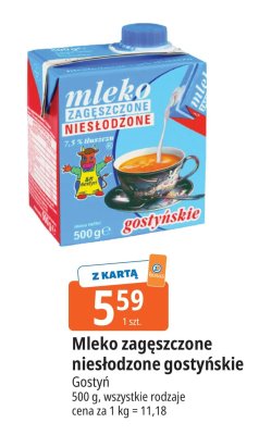 Mleko zagęszczone niesłodzone Gostyń promocja w Leclerc