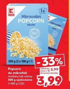 Popcorn solony K-classic promocja