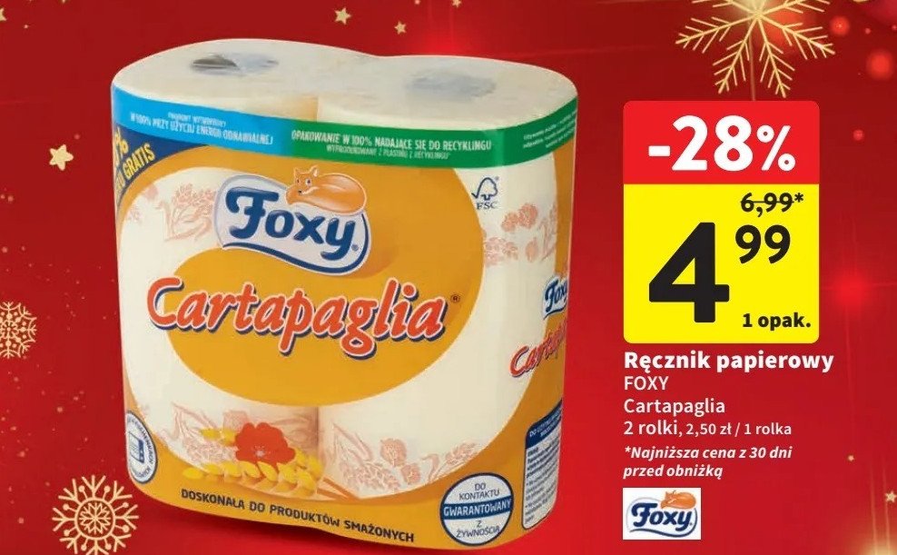 Ręcznik kuchenny Foxy cartapaglia promocja w Intermarche