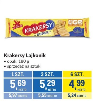 Krakersy Lajkonik promocja w Makro