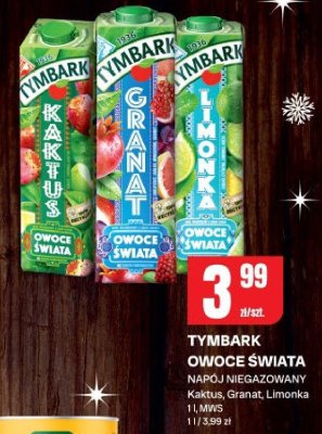 Napój Tymbark Owoce Świata Kaktus, Granat, Limonka promocja w Chorten