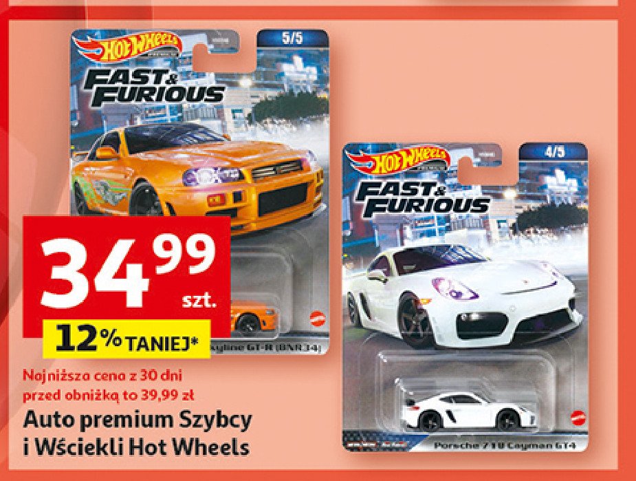 Samochodzik szybcy i wściekli Hot wheels promocja