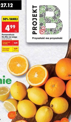 Pomarańcze Go Bio na wagę promocja w Biedronka