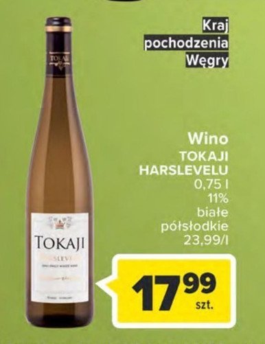 Wino Tokaji harslevelu promocja