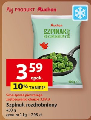 Szpinak rozdrobniony promocja w Auchan