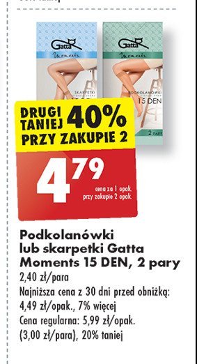 Podkolanówki 15 den Gatta promocja