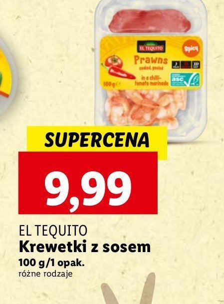 Krewetki z sosem pomidorowo-paprykowym El tequito promocja